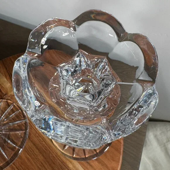 Elegant Clear Crystal Taper Candle Holders — Pair - Picture 13 of 14